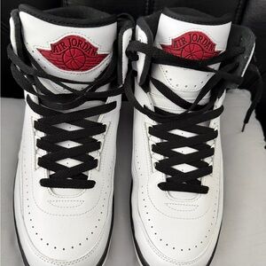 Jordan Men's Athletic Shoes White Black Red